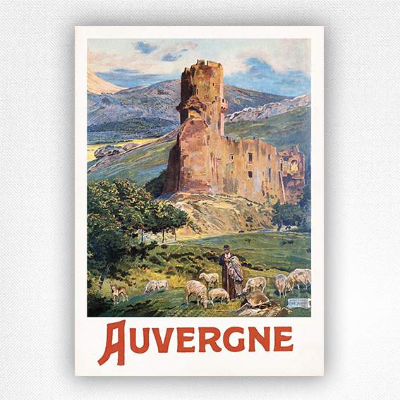 Auvergne railway poster - Chemins de Fer de PLM - Théophile Poilpot - 1898