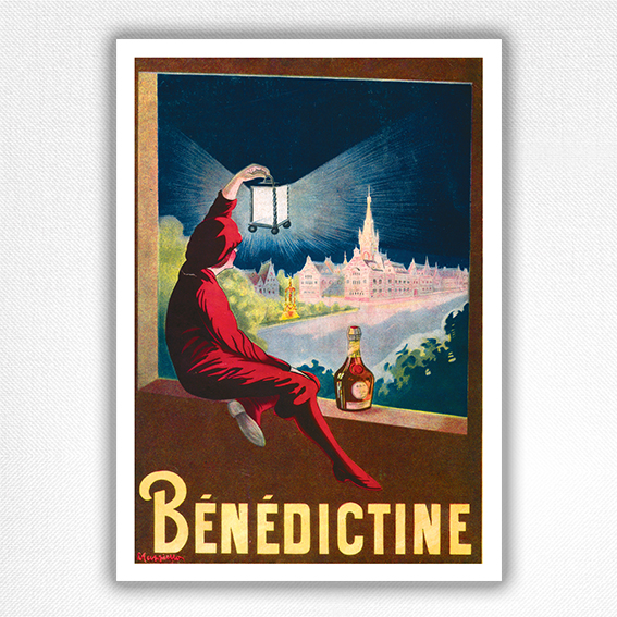 Bénédictine poster - vintage wines & spirits poster - Leonetto Cappiello - 1928