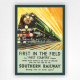 First in the Field poster - Southern Railway poster - Leslie Carr - 1946