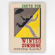 South for Winter Sunshine SR poster - vintage Southern Railway poster - Vaughan - 1932