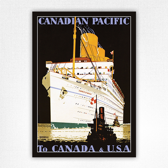 To Canada & USA poster Canadian Pacific - Shoesmith - 1933