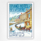 Grand Hotel & Belvedere poster - vintage Davos Ski poster - Hans Eggimann - 1905