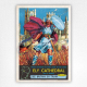 Ely Cathedral poster - Hereward the Wake - Lance Cattermole - 1959