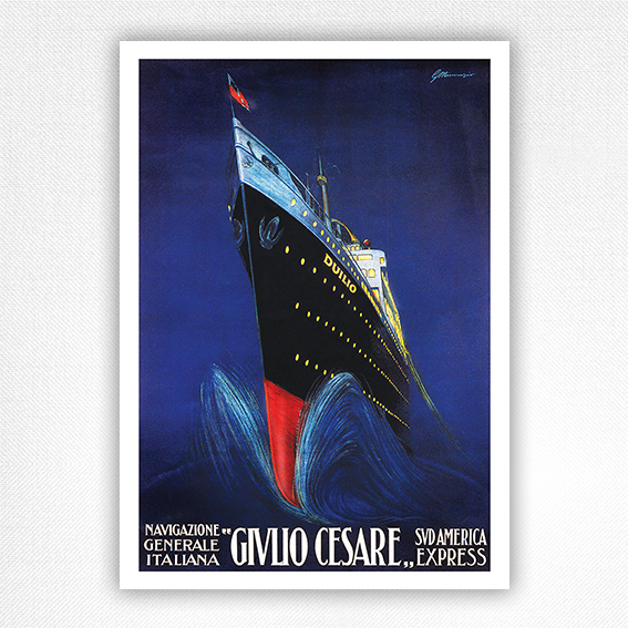 Giulio Cesare poster - Italian shipping poster - Giuseppe Minonzo - 1926