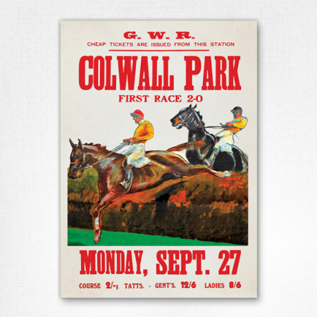 Colwall Park Poster - Rare GWR Steeplechase poster