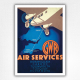 GWR Air Services poster - Great Western Railway poster - Brown - 1933
