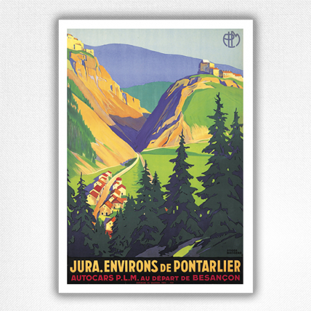 Jura Environs De Pontarlier poster - French travel poster - Roger Broders - 1930