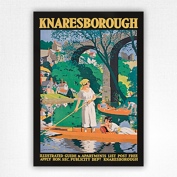 Knaresborough poster - Yorkshire travel poster - HG Gawthorn - 1924