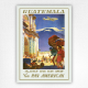 Guatemala travel poster - Pan American aviation poster- Lawler - c1930