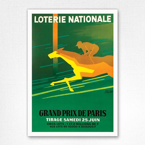 Loterie Nationale Horse Racing poster | Grand Prix de Paris 25 June 1936 | Paul Colin 25 June 1936 | Paul Colin