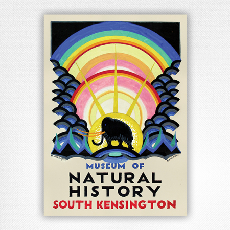 Museum of Natural History poster - London Transport poster - McKnight Kauffer - 1923