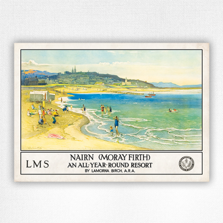Nairn Moray Firth poster - LMS railway poster - Lamorna Birch - 1928