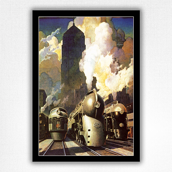 New York Central System poster For the Public Service poster - Leslie Ragan - c1940