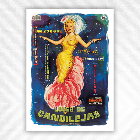 Luces De Candilejas film poster - Marilyn Monroe poster - Jano -1954