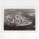 New York Lower Manhattan print - vintage NY aerial photo - 1956