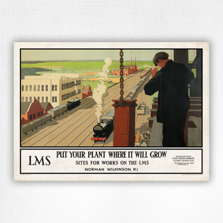 Put Your Plant Where It Will Grow poster - LMS Railway Poster - Norman Wilkinson 1928
