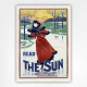 Read The Sun advertising poster - Maitres de l’Affiche Plate 200 - Louis John Rhead - 1895