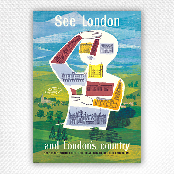 See London and London's Country poster - London Transport poster - Sheila Stratton - 1954