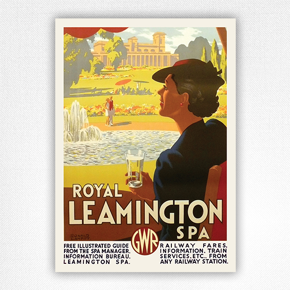 Royal Leamington Spa poster - GWR railway poster - Ronald Lampitt - 1937
