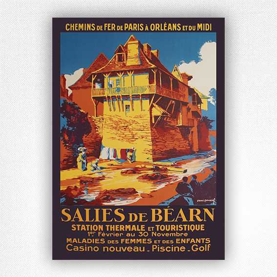 Salies de Béarn poster - French Travel Poster - Rene Roussel - 1927
