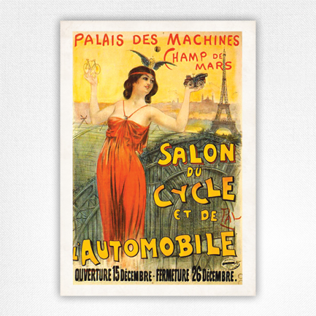 Salon du Cycle et de l’Automobile poster - PAL - 1898 Vintage Cycle & Car Poster