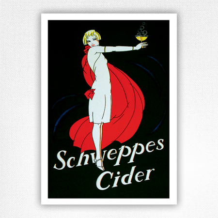 Schweppes Cider poster - vintage alcohol poster - F.S. May - 1925