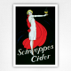 Schweppes Cider poster - vintage alcohol poster - F.S. May - 1925