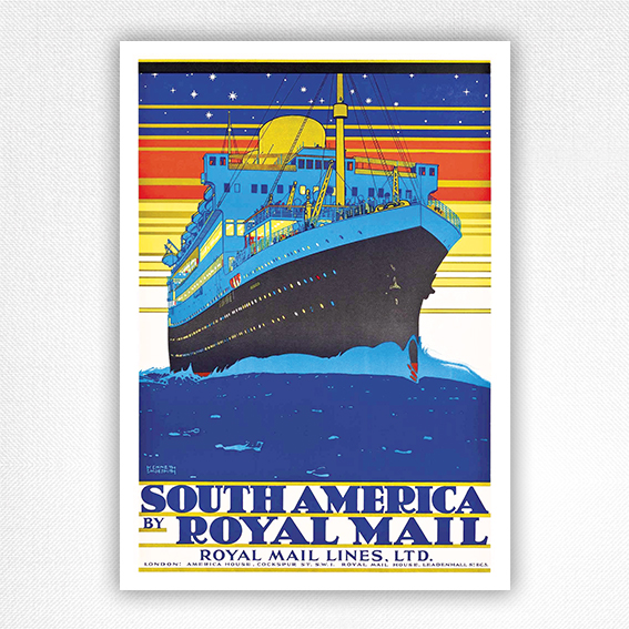 South America by Royal Mail poster - Royal Mail Line - Kenneth D. Shoesmith - 1932