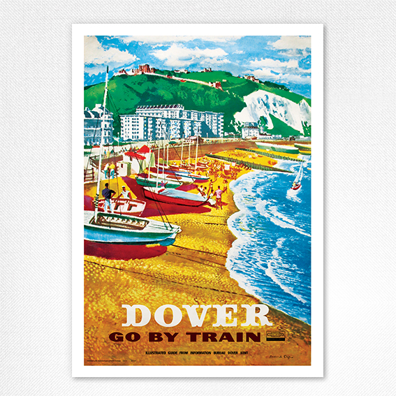 Dover Go By Train poster - Frederick Griffin - 1959
