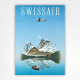 Swissair DC-4 Poster - Vintage Airline Poster - Herbert Leupin - 1949