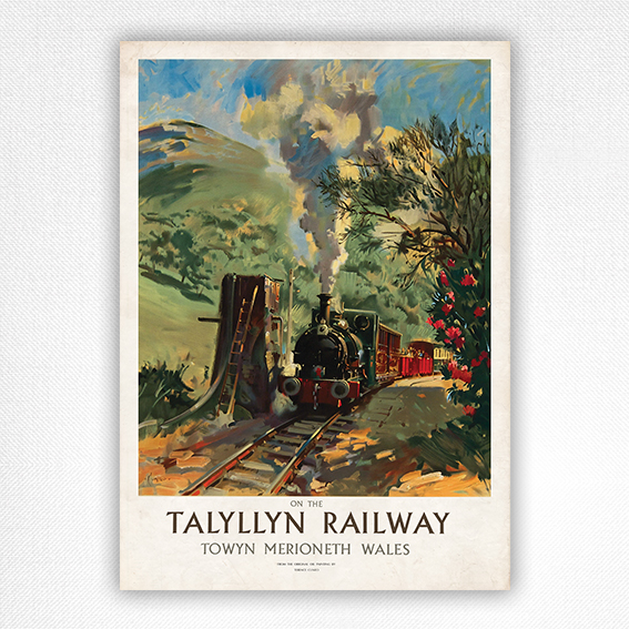 Talyllyn Railway poster - Dolgoch Station on the Talyllyn Railway - Cuneo - c1960