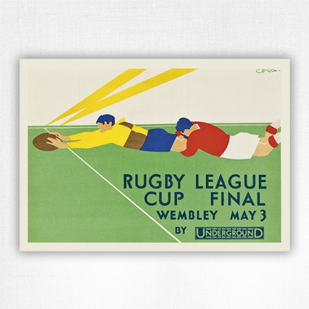 1930 Rugby League Cup Final poster by Underground - Charles Burton - 1930