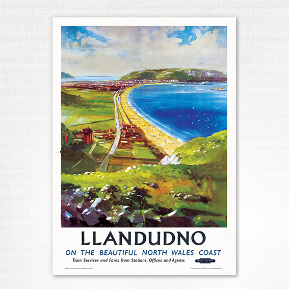 Llandudno railway poster - Vintage North Wales Coast poster - Bagley - 1956