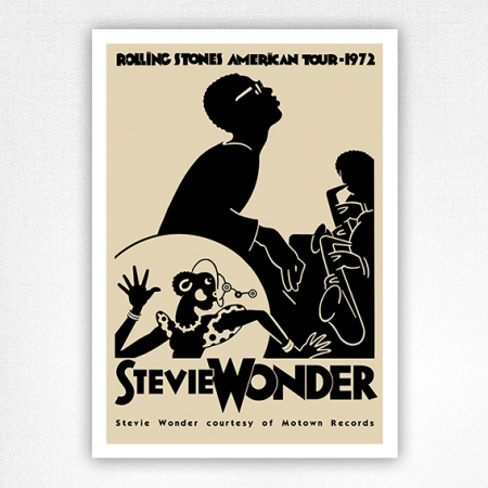 Stevie Wonder American Tour 1972 music poster
