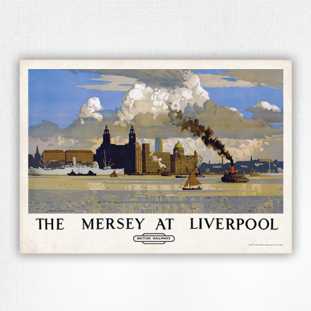 The Mersey at Liverpool poster - Norman Wilkinson 1925