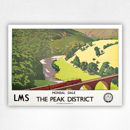 Monsal Dale poster - The Peak District railway poster - Norman Wilkinson - c1930
