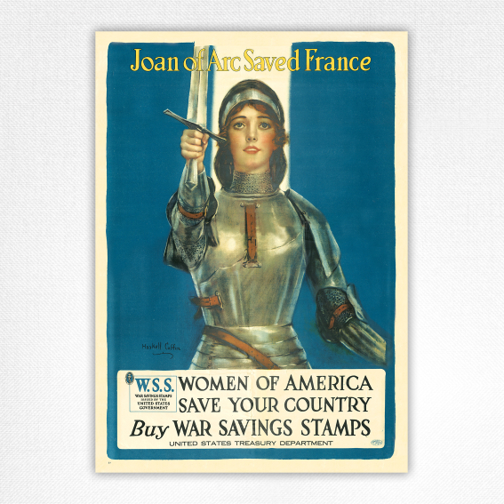 Joan of Arc Saves France poster - Haskell Coffin - 1918