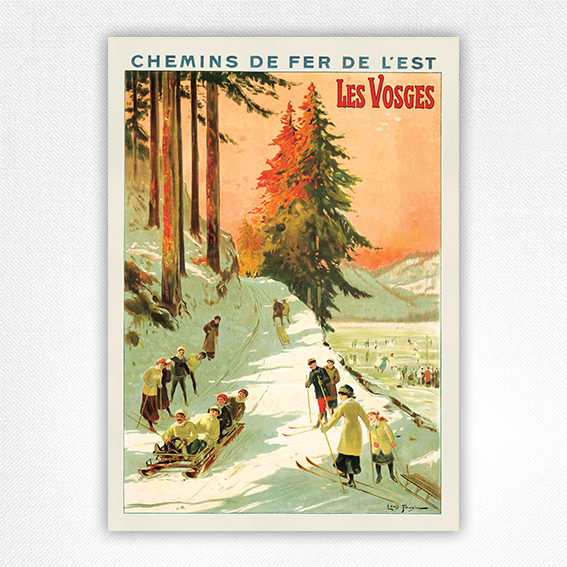 Les Vosges poster - Chemins de Fer de L'Est poster - Louis Tauzin - 1912