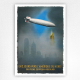 Deutsche Zeppelin-Rederei poster En 2 jours vers l'Amerique du Nord - Wiertz - 1936