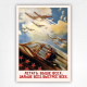 Russian propaganda poster Fly above all, further than all and faster than all - D Pyatkin - 1954