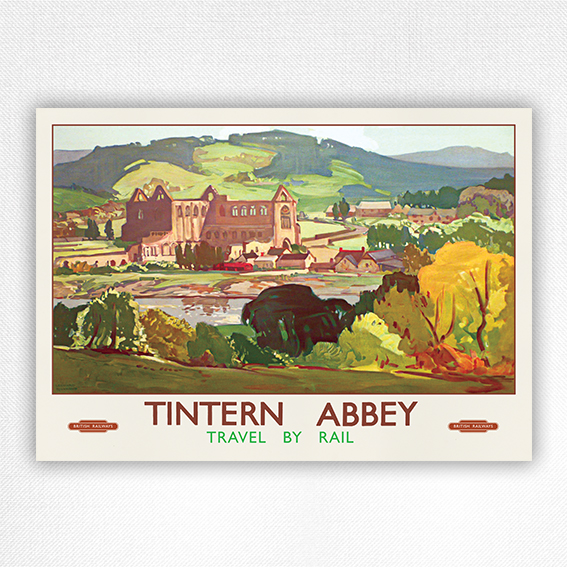 Tintern Abbey poster - vintage railway poster - Leonard Richmond - c1930