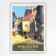 Winchester poster The County Town of Hampshire - John Greene - c1950