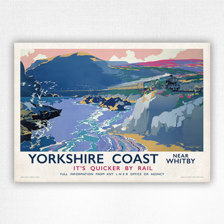 Yorkshire Coast Whitby railway poster - Frank Mason - 1937