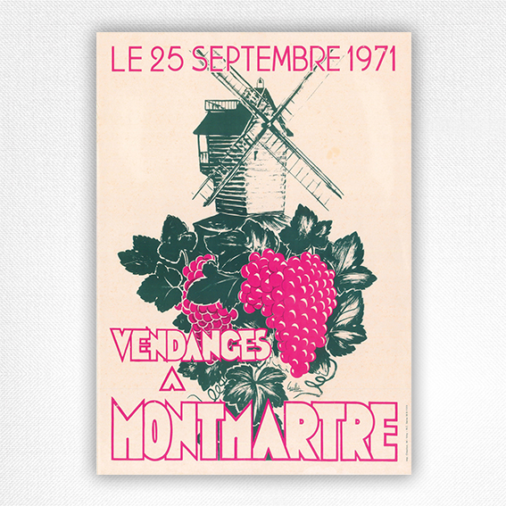 Vendanges a Montmartre poster - Guillet - 1971
