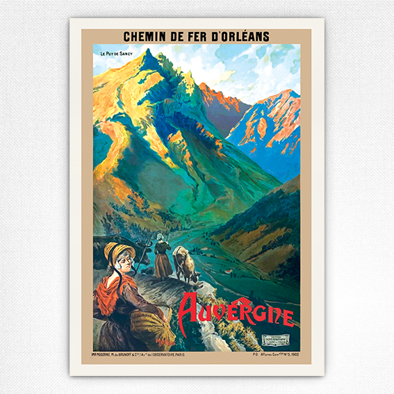 Auvergne Le Puy De Sancy poster - Moreno - 1902