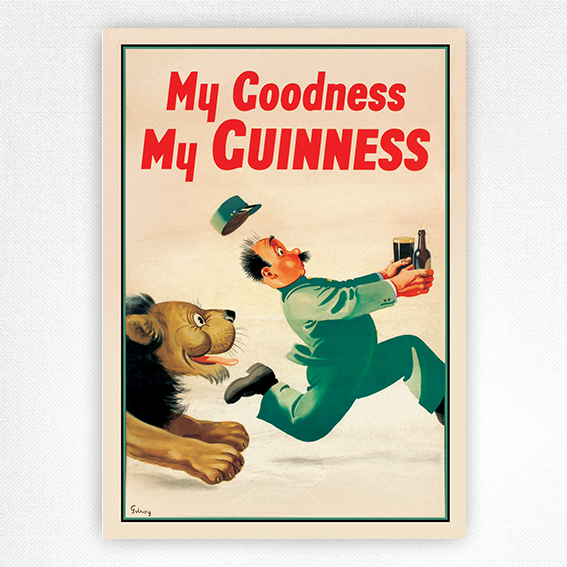 My Goodness, My Guinness Lion Poster - Gilroy - c1940
