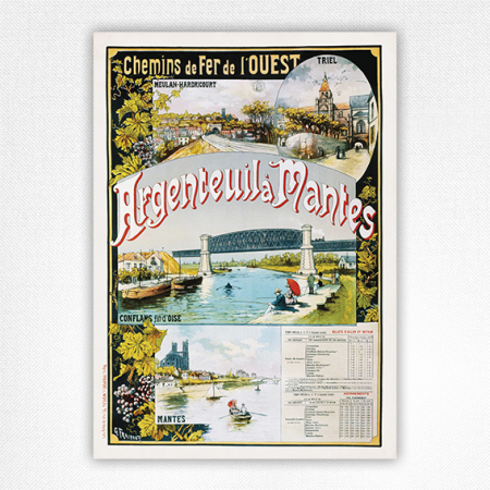 Argenteuil à Mantes poster - Gustave Fraipont - 1893