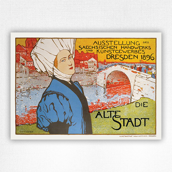 Die Alte Stadt poster - Otto Fischer 1896 - Maitres de l’Affiche Pl 68
