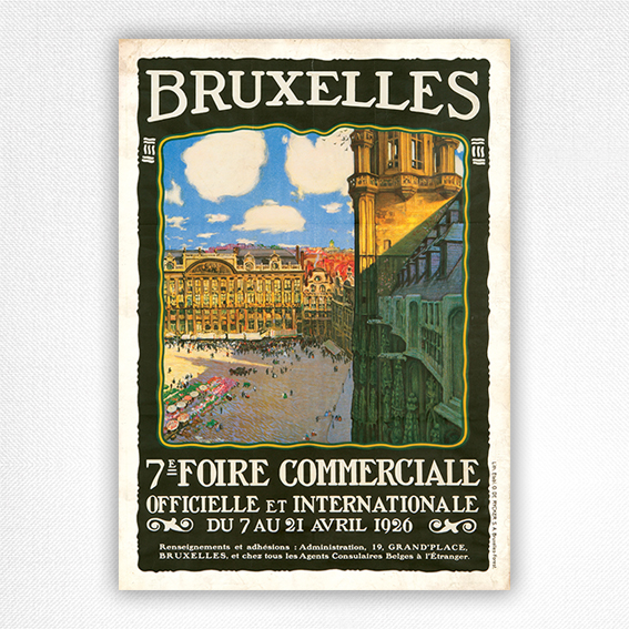 Bruxelles 7e Foire Commerciale poster - Toussaint - 1926