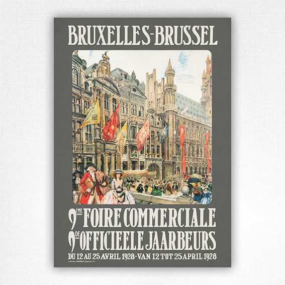 Bruxelles 9e Foire Commerciale poster - Fernand Toussaint - 1928